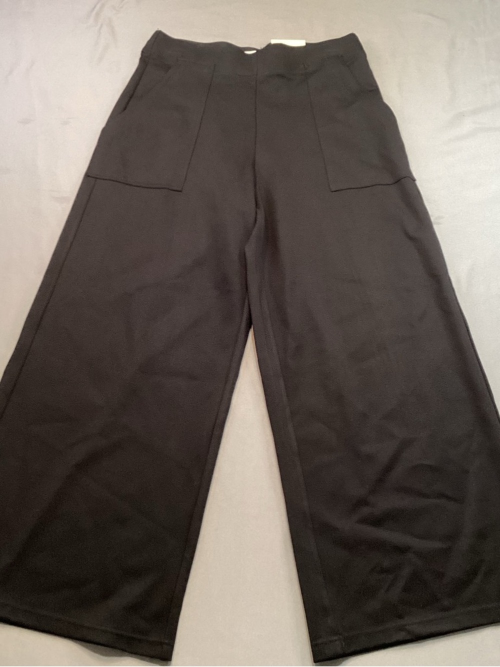 Max Studio London Cropped Wide Leg Women’s Medium Black Trousers Mid Rise NWT
